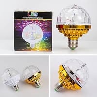 Magic Ball RGB 6W Rotating Crystal LED Stage Light Bulb E27 Lamp for Disco Party DJ_img_10