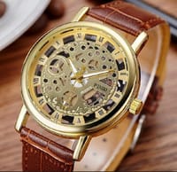WRM10-PU Leather Wrist Watch For Men -Brown_img_0