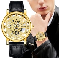 WRM10-PU Leather Wrist Watch For Men -Brown_img_2