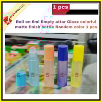 Empty Roll on Glass Attar bottle 6ml colorful matte finish Random color 1 pcs_img_0