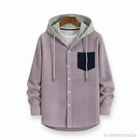 Corduroy hooded shirt for winter (unisex)_img_1
