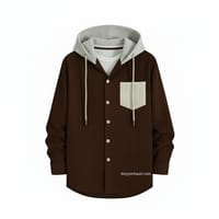 Export corduroy Hooded shirt 017_img_1