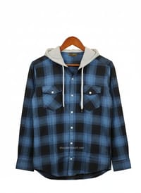 Premium check hooded shirt for winter 009_img_0