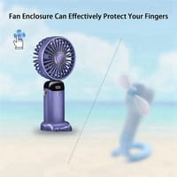 Handheld Fan Personal Fan 5000MAh Rechargeable,5 Speeds with LED Display,90° Adjustable_img_1