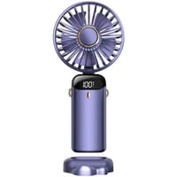Handheld Fan Personal Fan 5000MAh Rechargeable,5 Speeds with LED Display,90° Adjustable_img_2