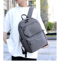 Lightweight travel backpack for men, (Ash)..(Code 152).... ঢাকা সিটিতে ৭০, বাইরে ১৩০ টাকা কুরিয়ার চার্জ প্রযোজ্য_img_1