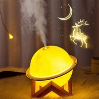 Portable Colorful Ambient Light Planet Humidifier 200ml_img_1