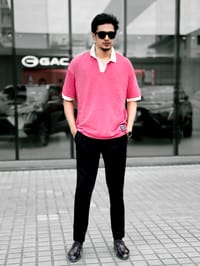 OLD MONEY PK WASH POLO (Rose Red)_img_1