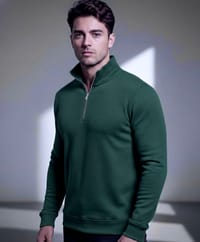 Highneck zipper sweatshirt ( Green )_img_0