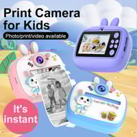 Cute Animal Design Instant Print Digital Camera for Kids – Random Color_img_1