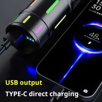 KINSACH KS-885 High Power LED Torch | 20W | 1.5KM Zoom | Power Bank | Type-C_img_3