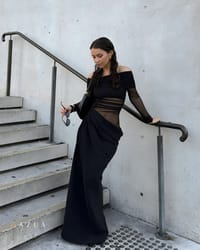 Off Shoulder Draped Dress_img_4