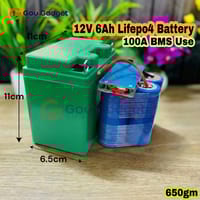 12V 6Ah LiFePO4 Rechargeable Battery Pack2y | Long-Life Lithium Iron Phosphate Pack_img_0