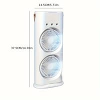 Rechargeable Dual Head Mist Cooling Fan with Remote – 3 Speeds, LED Light & 280ml Water Tank_img_13