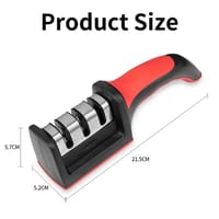 3-Stage Professional Knife Sharpener – Diamond, Tungsten & Ceramic Blade Sharpener for Kitchen, Hunting & Outdoor Knive_img_3