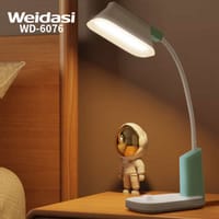 Weidasi WD-6076 AC/DC Rechargeable Table Lamp | Knob Brightness Control | 2400mAh | ShopX_img_0