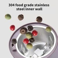 Electric Herb & Spice Grinder 150W – Mini Blender Pink Stainless Steel_img_5