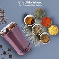 Electric Herb & Spice Grinder 150W – Mini Blender Pink Stainless Steel_img_6