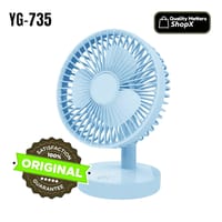JOYKALY YG-735 Rechargeable Mini Fan | AC/DC | 2400mAh | USB Charging | ShopX_img_1