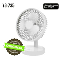 JOYKALY YG-735 Rechargeable Mini Fan | AC/DC | 2400mAh | USB Charging | ShopX_img_3