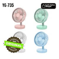 JOYKALY YG-735 Rechargeable Mini Fan | AC/DC | 2400mAh | USB Charging | ShopX_img_4