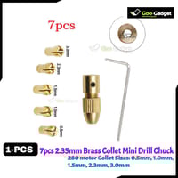 7pcs Brass Collet Mini Drill Chuck Set – 2.35mm Shaft Adapter for 280 Motor_img_0