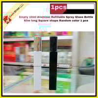 Empty 10ml Perfume Atomizer Refillable Spray Glass Bottle Slim long Square shape Random color 1 pcs_img_1