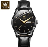 O'levs 6898 PU Leather Analoge Watch For Men_img_1