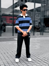 Stripe POLO (Black-Blue)_img_5