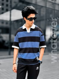 Stripe POLO (Black-Blue)_img_4