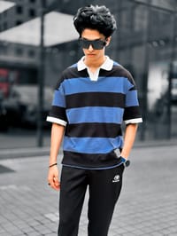 Stripe POLO (Black-Blue)_img_6