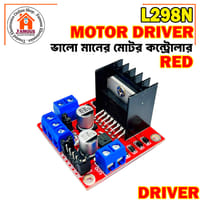 Red Color L298N L-298N 298N Motor Driver Dual Channel H-Bridge Motor Driver Control Module For Electronics Circuitry & Parts Arduino Raspberry Pi Smart Robot Car Projects - Solar Panel_img_7