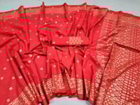 হাফসিল্ক গ্লিটার ওয়ার্ক আফসান প্রিন্ট শাড়ি ব্লাউস পিস সহপ্রোডাক্ট ডিস্ক্রিপ্সনশাড়ি_img_1