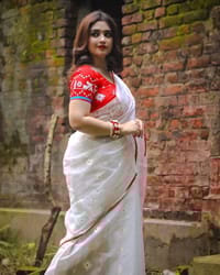 Half Silk Sharee with Blouse Piece_img_0