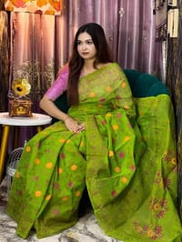 Half Silk Handprited Sarees_img_1