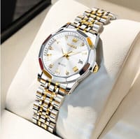 Olevs 9931 Luxury Fashion Stainless Steel Imported Wuartz Movement Ladies Wristwatch_img_2