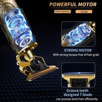 Vintage T9 Metal Electric Hair Trimmer – Premium Rechargeable Beard Shaver for Men_img_3