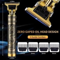 Vintage T9 Metal Electric Hair Trimmer – Premium Rechargeable Beard Shaver for Men_img_4