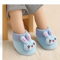 সুন্দর কার্টুন উষ্ণ নরম শিশুর জুতা শীতকালীন প্লাশ এবং পুরু সুতির মোজা এবং জুতা_img_1