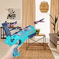 Air Battle Gun with 4 Foam Aircrafts for Kids Outdoor Sport Activity_img_2