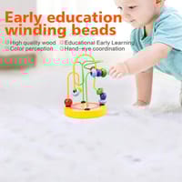 Baby Montessori Educational Math Toy – Bead Wire Maze Roller Coaster_img_0