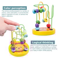 Baby Montessori Educational Math Toy – Bead Wire Maze Roller Coaster_img_1