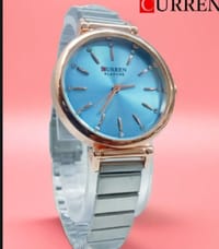 9081 Elegant Stainless Steel Analog Watch for Women - Stunning Silver Blue Design_img_1