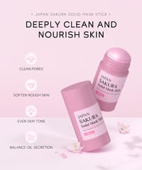 LAIKOU Japan Sakura Solid Mask Stick - Deep Cleaning Face Mask 40g_img_1