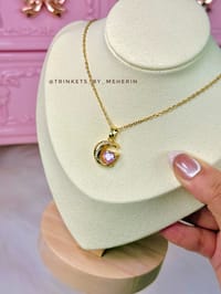 Pink love half moon neckpiece_img_2