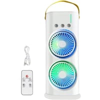 Rechargeable Remote Control Double Head Spray Cooling Fan_img_0