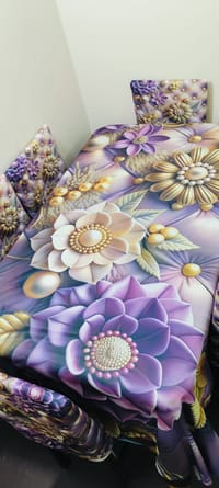 চমৎকার 3D প্রিন্টেড টেবিল ক্লথ সেট:_img_2