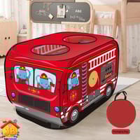 Kids' Cartoon Police & Fire Truck Pop-Up Play Tent - Skylight, Indoor/Outdoor Fun_img_1