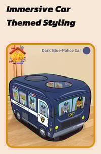 Kids' Cartoon Police & Fire Truck Pop-Up Play Tent - Skylight, Indoor/Outdoor Fun_img_8