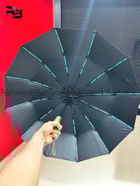 Premium 12-Ribs Automatic Open/Close Wood Handle Umbrella_img_1
